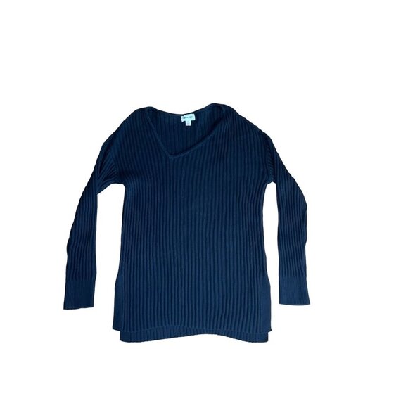 Open Edit Womens Asymmetric V-Neck Tunic Sweater Size M - Picture 4 of 6